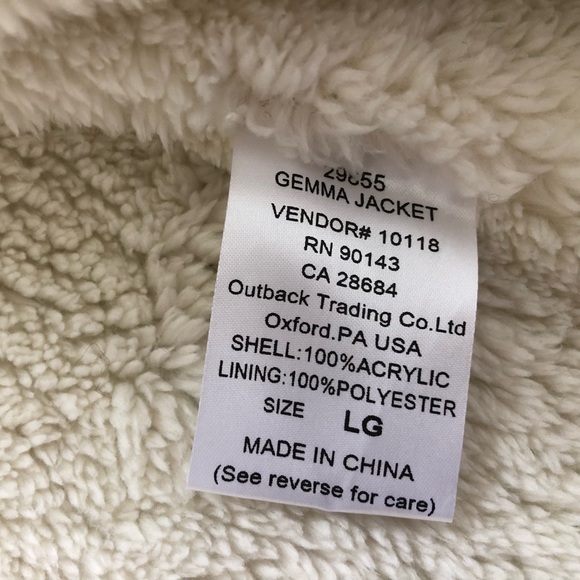 Outback Trading Co Gemma Women's Southwestern Sherpa Lined Teddy Jacket - Picture 9 of 10